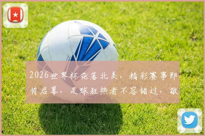 2026世界杯花落北美，精彩赛事即将启幕，足球狂热者不容错过，敬请期待